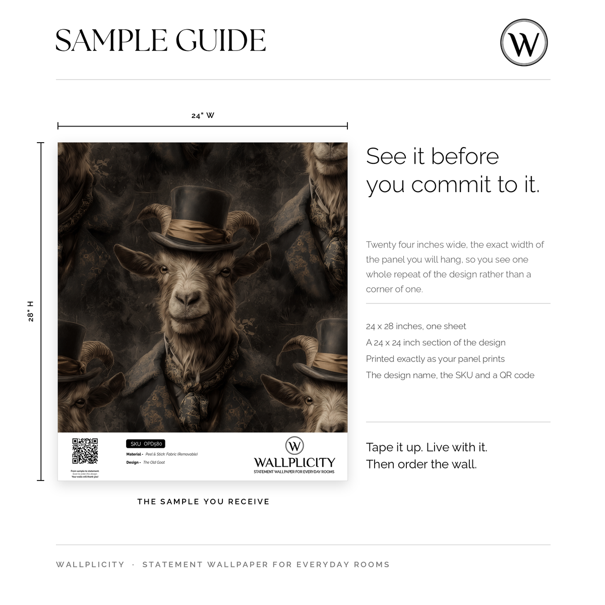 The Old Goat wallpaper sample guide