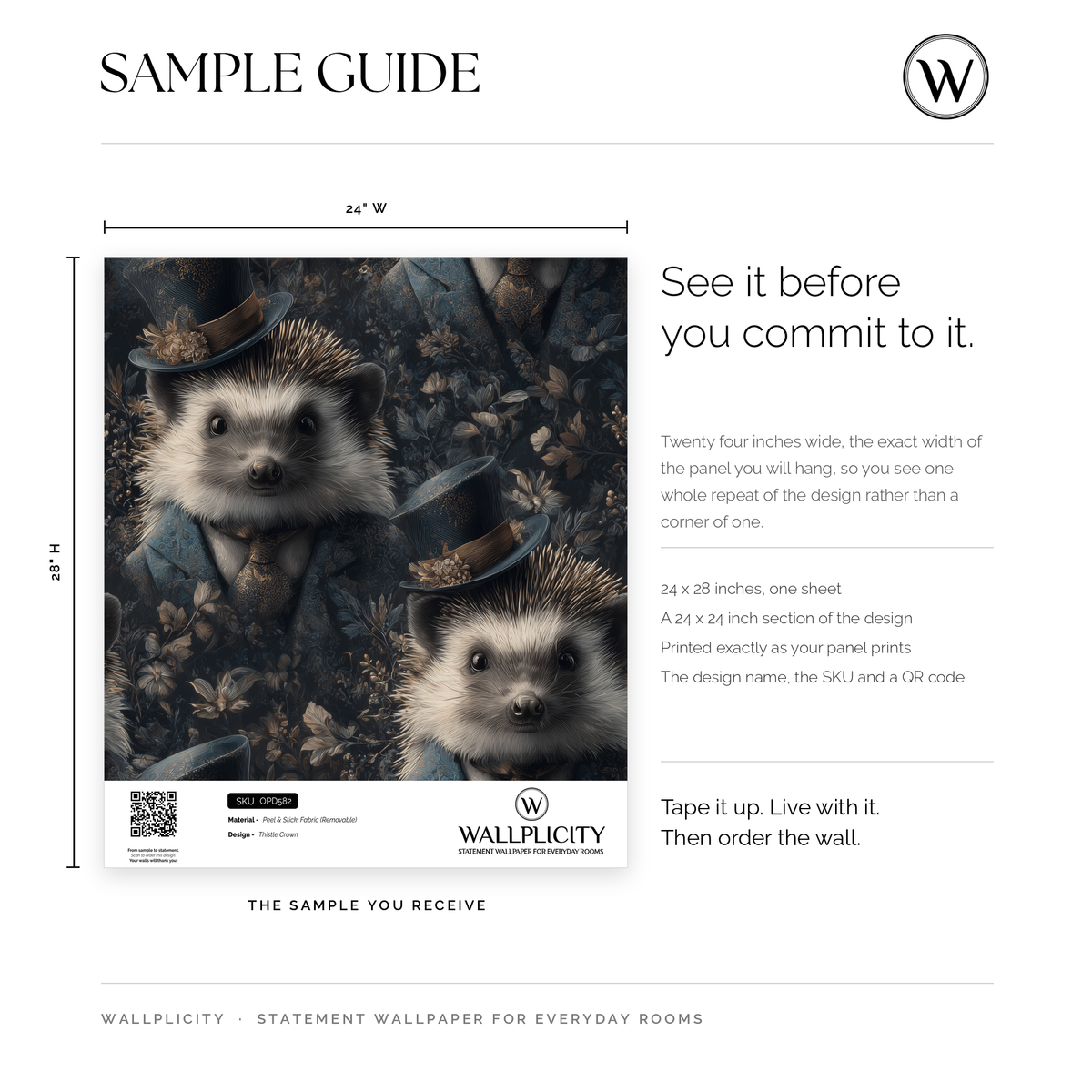 Thistle Crown wallpaper sample guide