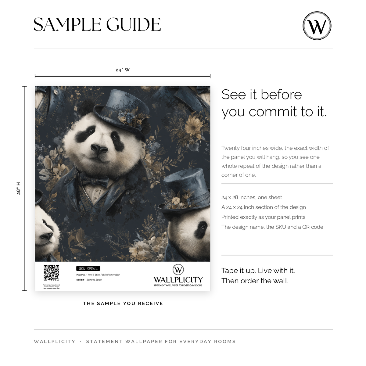 Bamboo Baron wallpaper sample guide