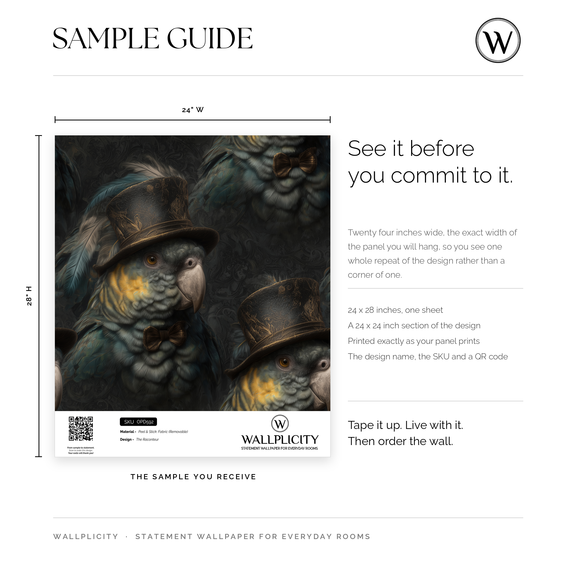 The Raconteur wallpaper sample guide