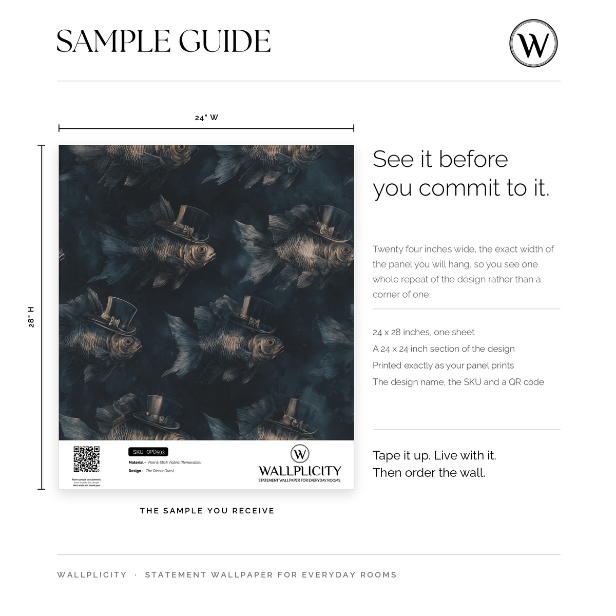 The Dinner Guest wallpaper sample guide