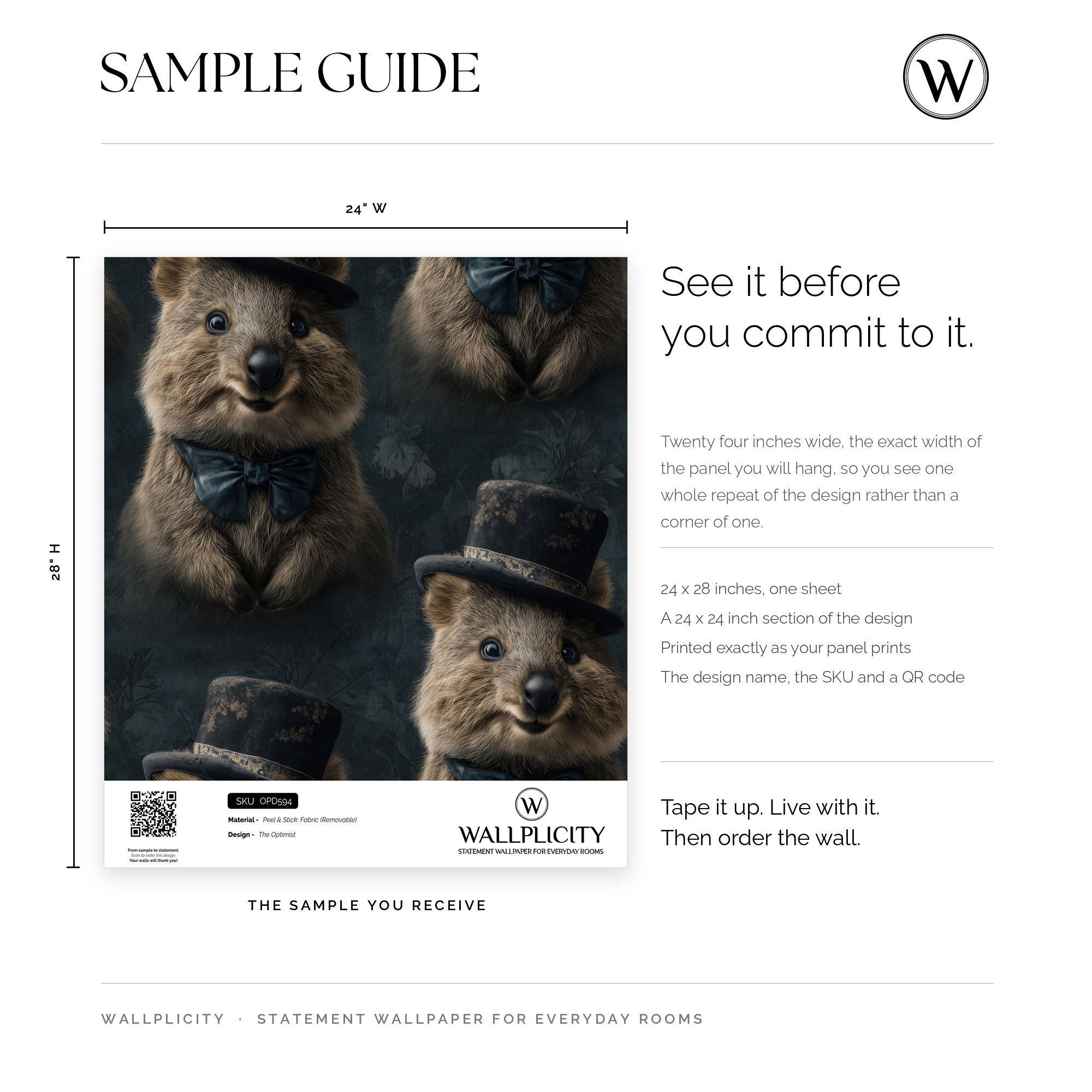 The Optimist wallpaper sample guide
