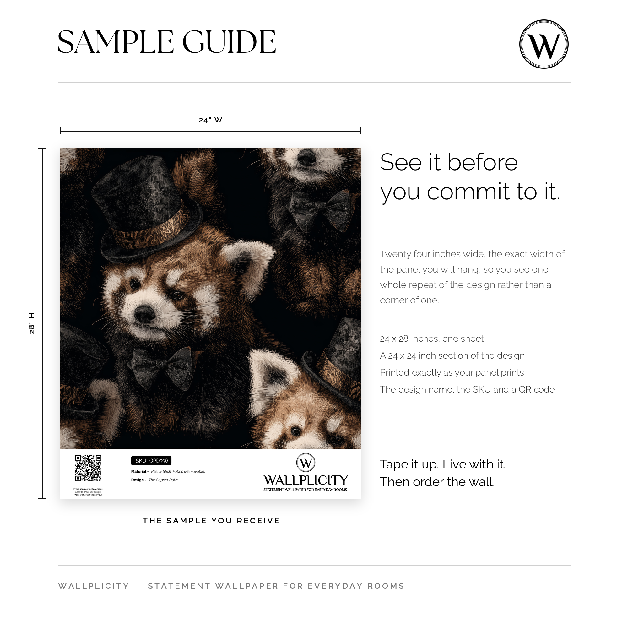 The Copper Duke wallpaper sample guide