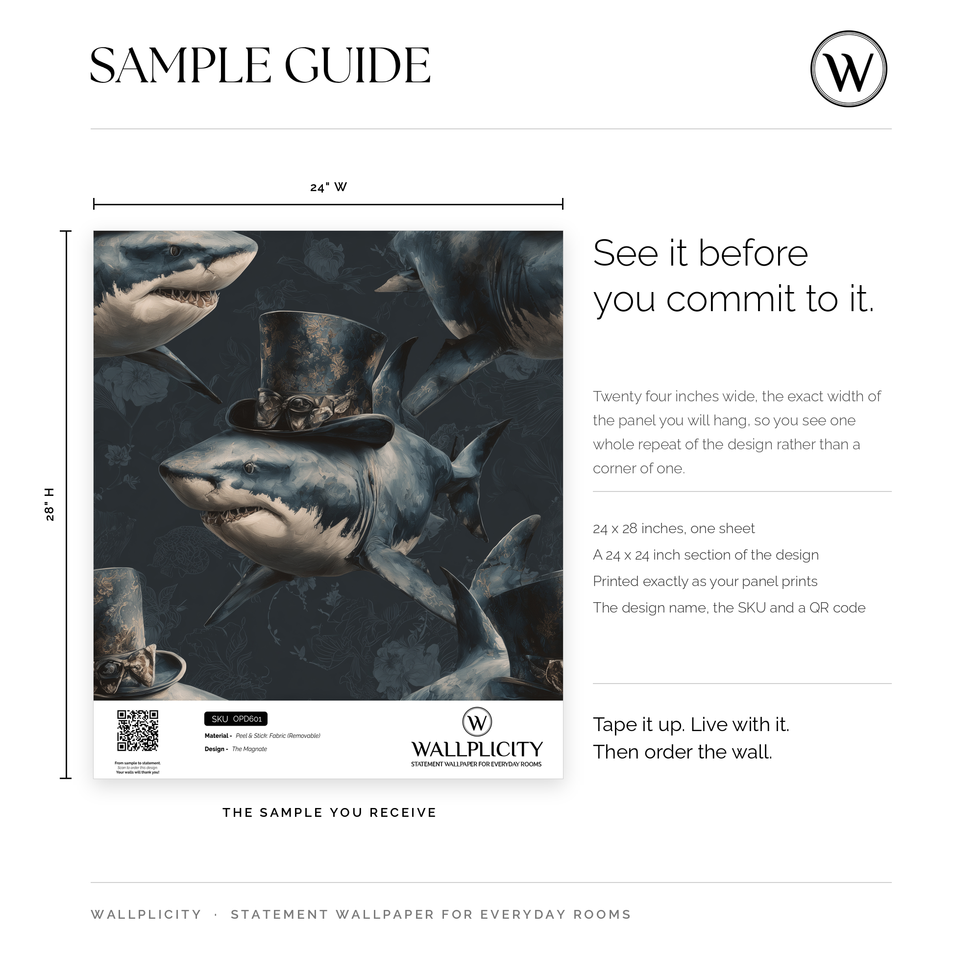 The Magnate wallpaper sample guide
