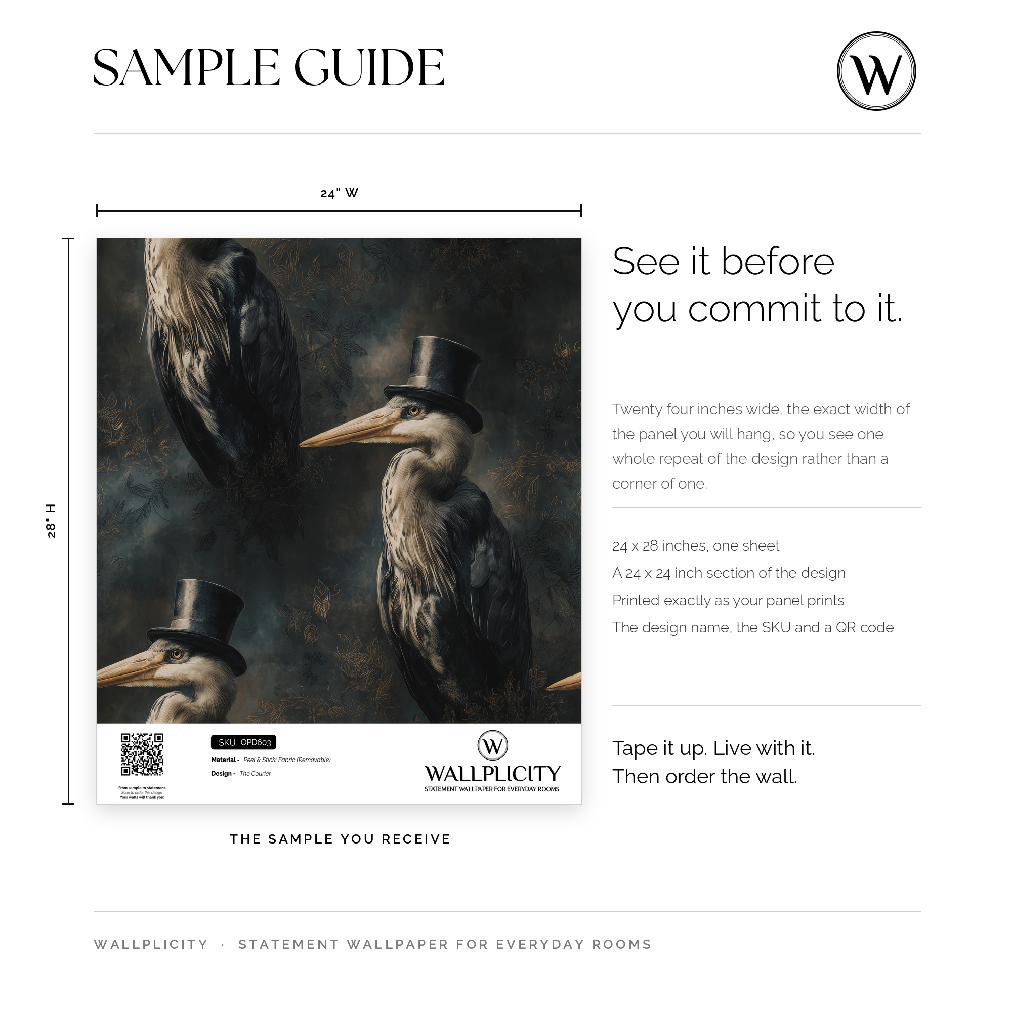 The Courier wallpaper sample guide