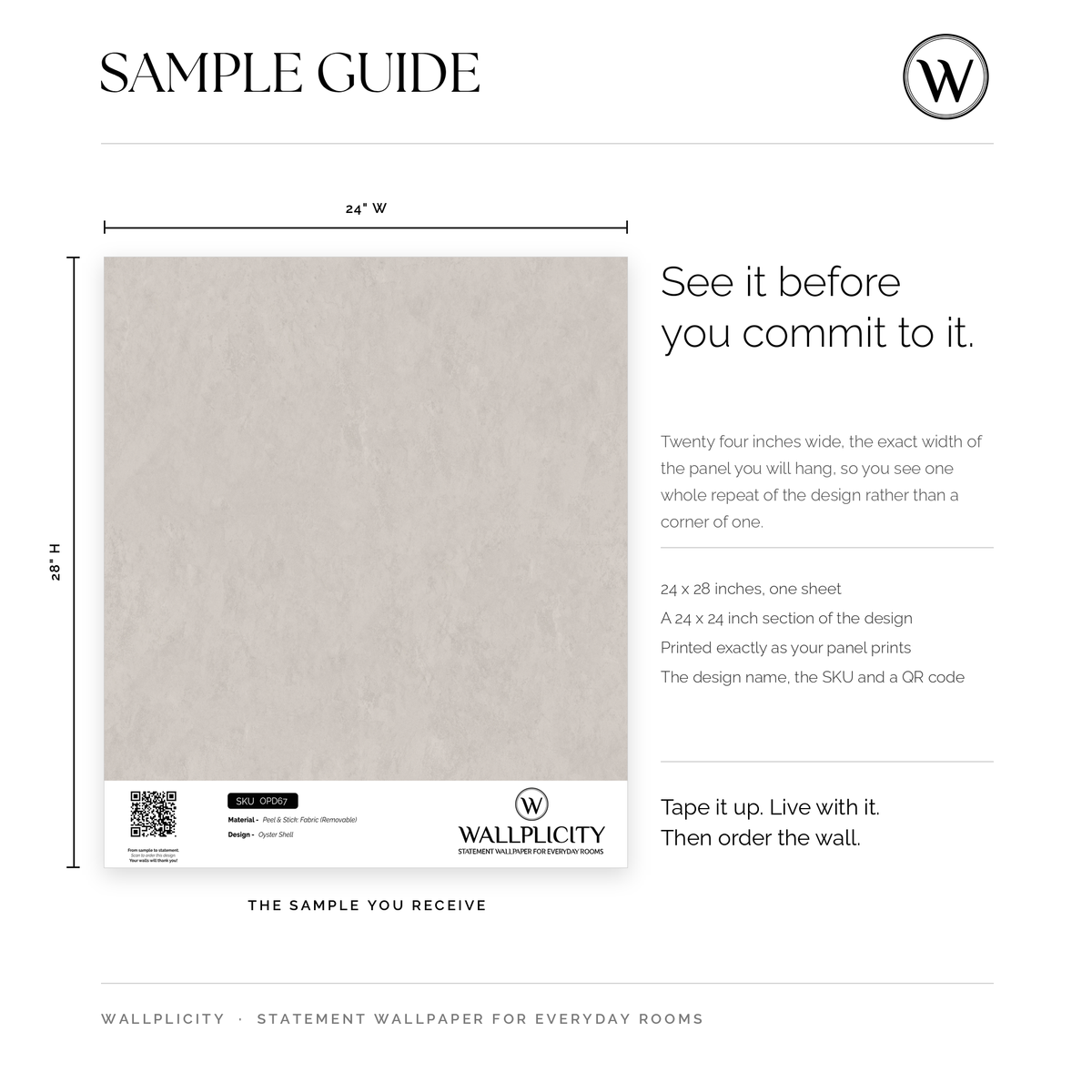 Oyster Shell wallpaper sample guide