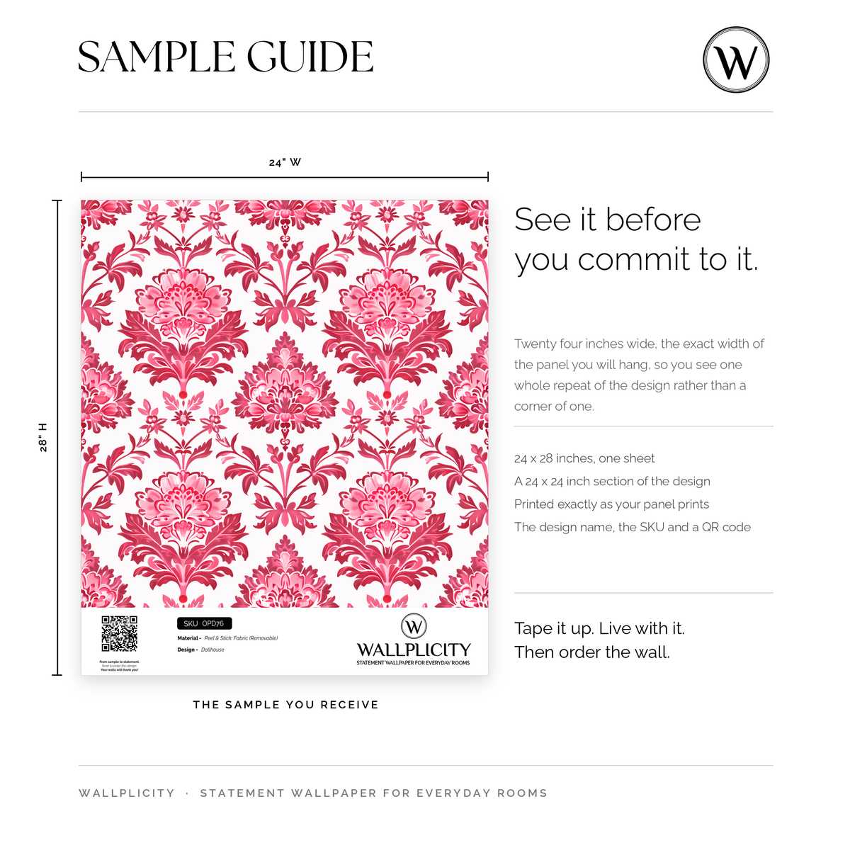 Dollhouse wallpaper sample guide