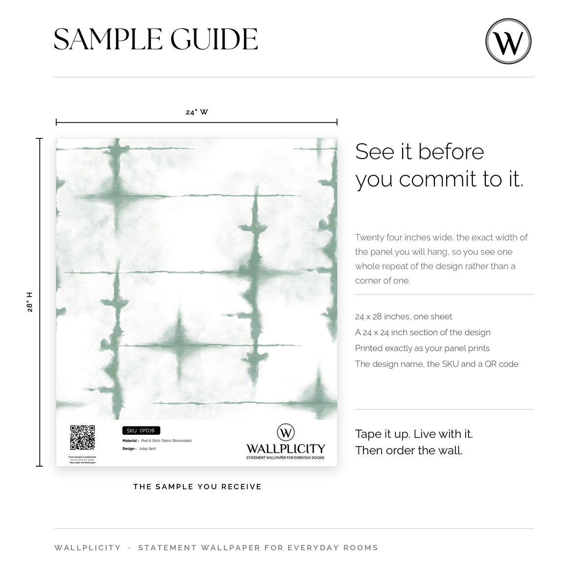Julep Swirl wallpaper sample guide