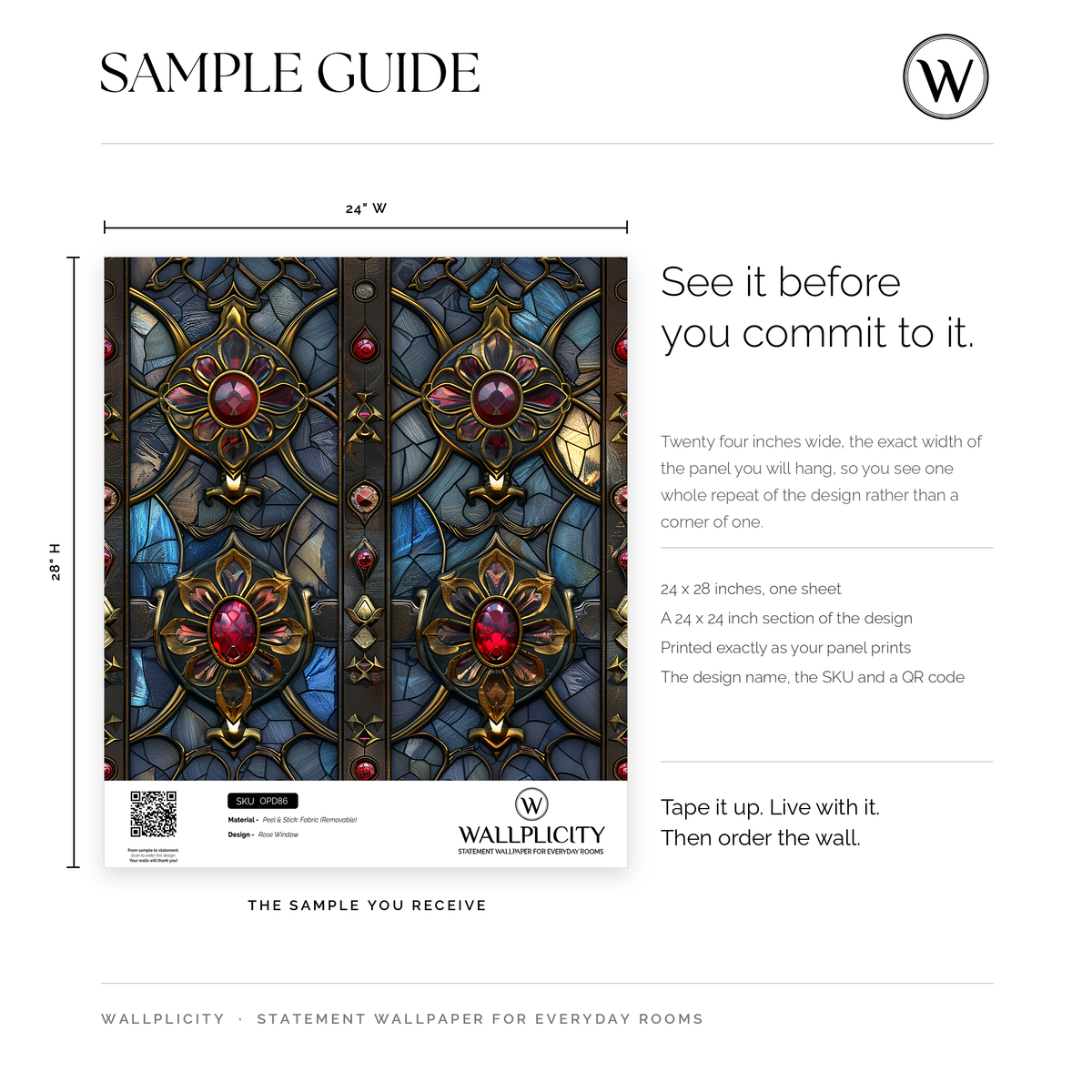 Rose Window wallpaper sample guide