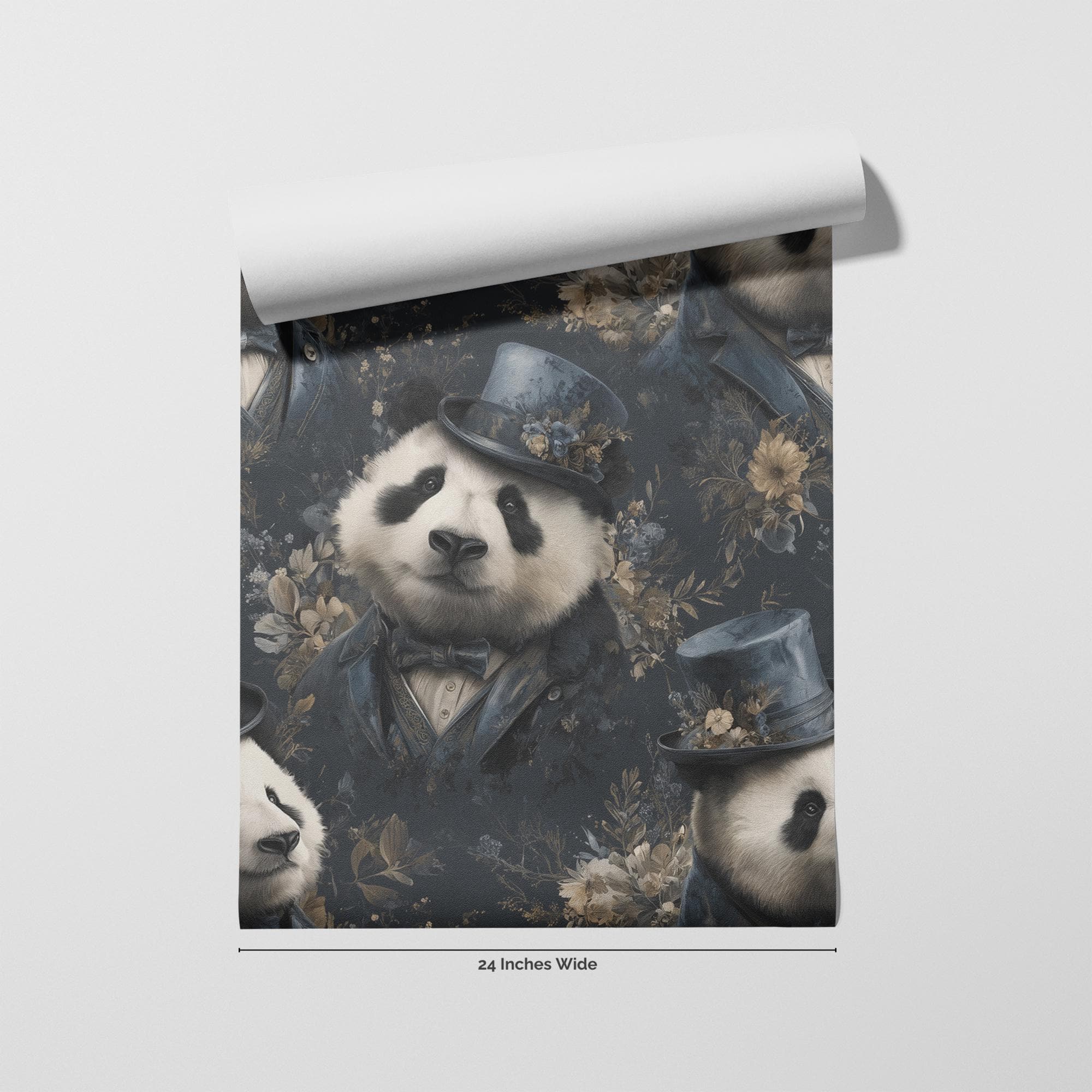 Bamboo Baron wallpaper flat roll view