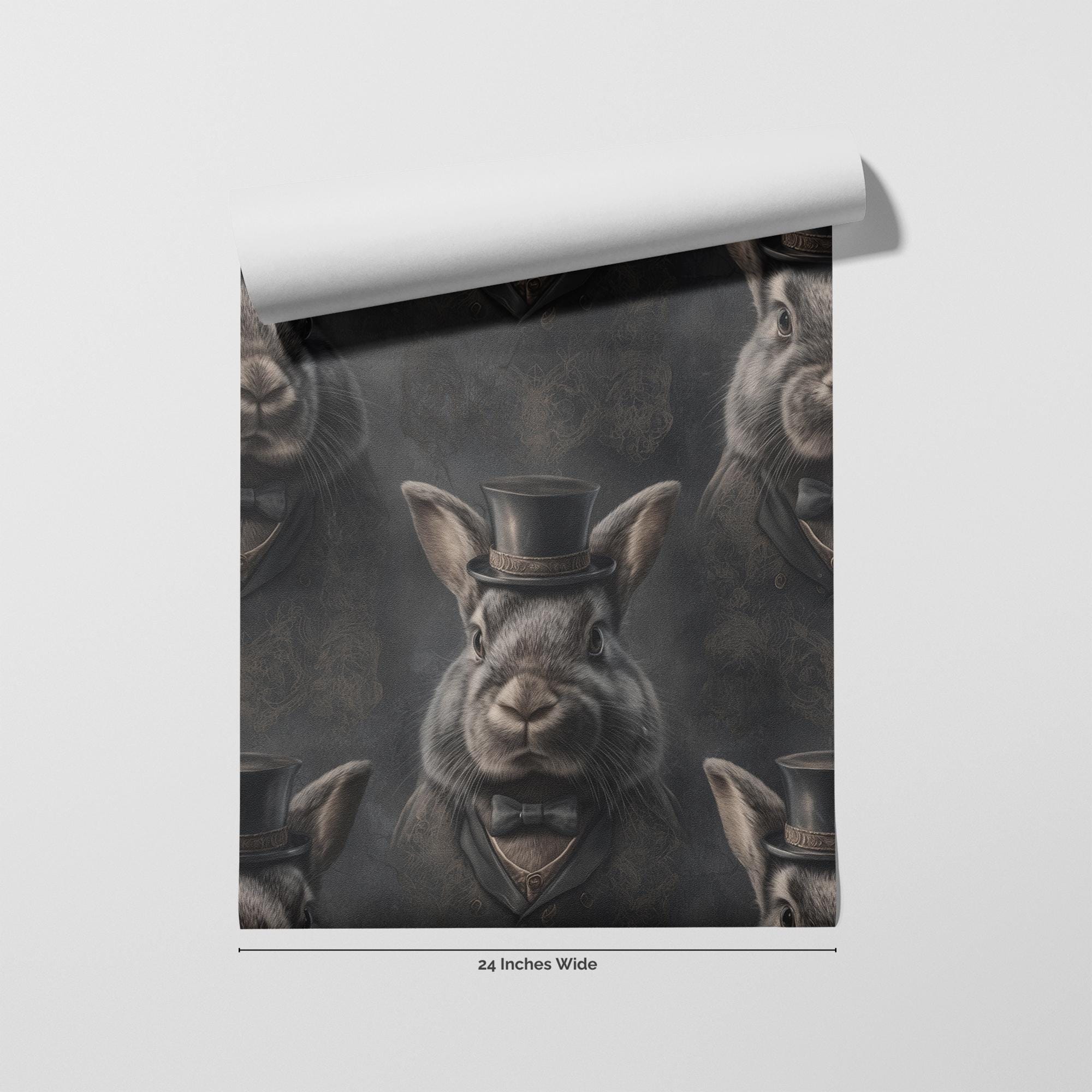 Hare Apparent wallpaper flat roll view