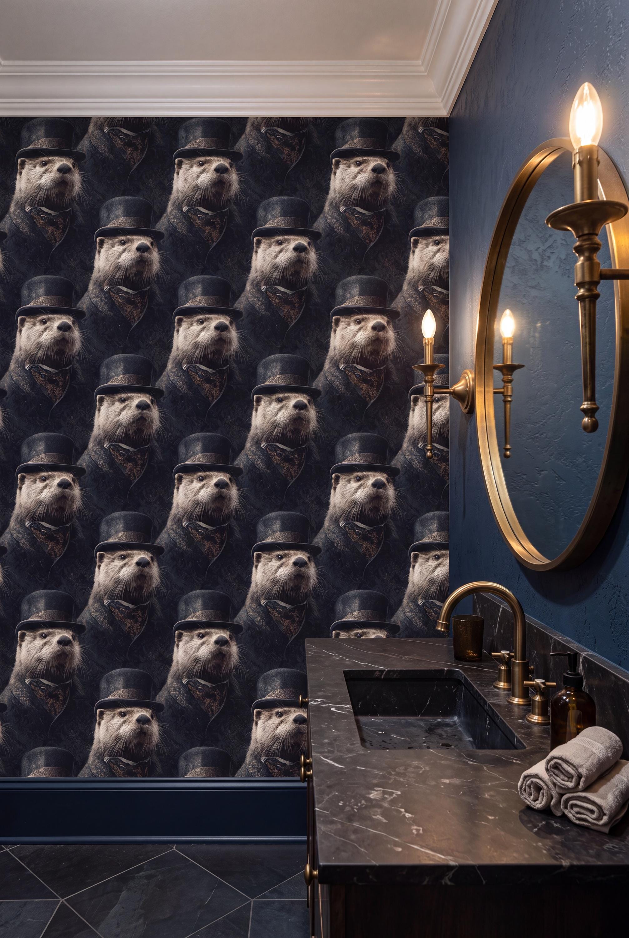The Admiral wallpaper shown in a kids room