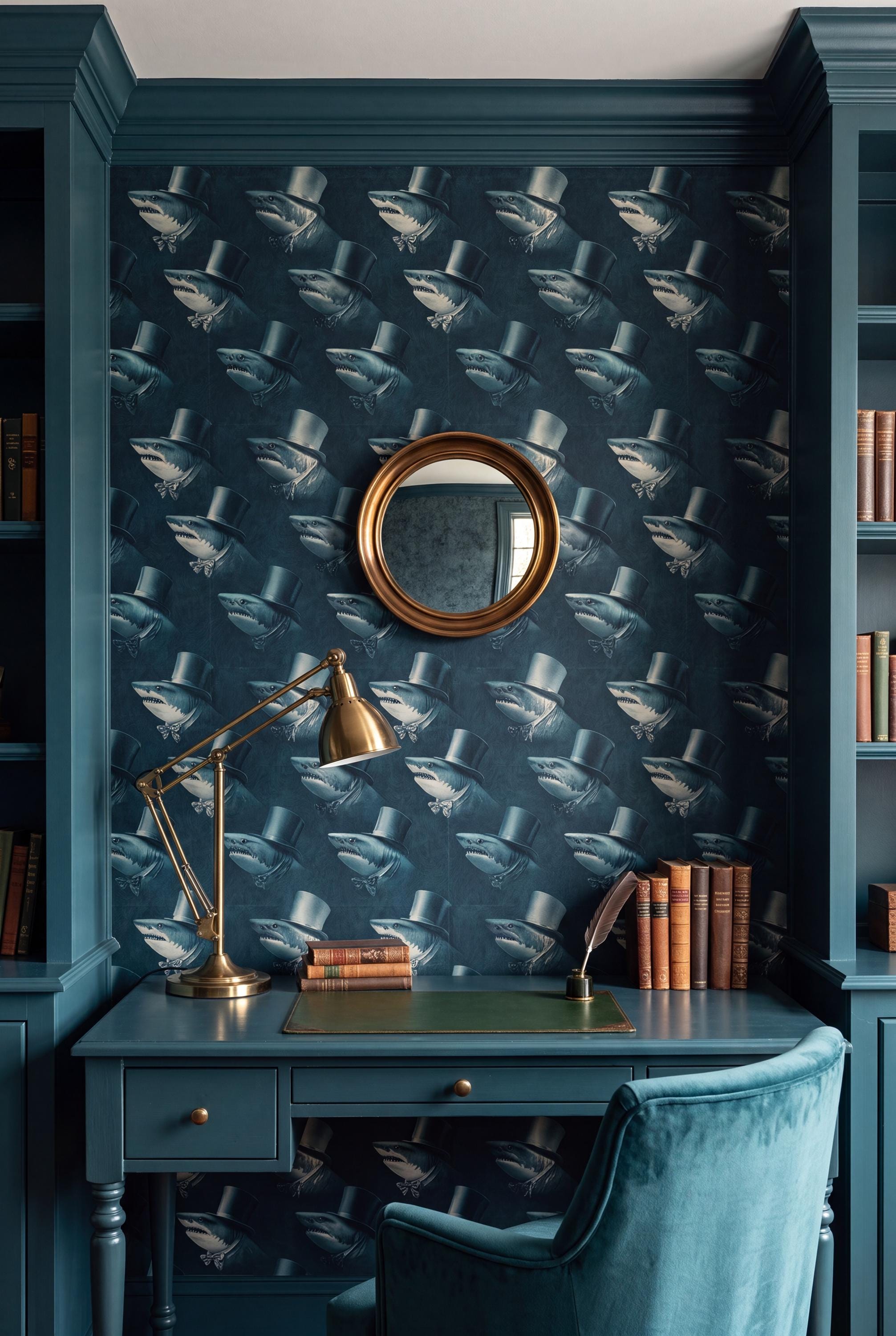 Fin de Siecle wallpaper shown in a kids room