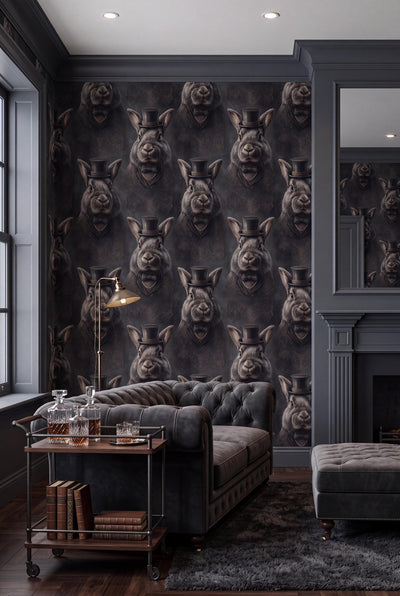 Hare Apparent: Gothic Rabbit Wallpaper