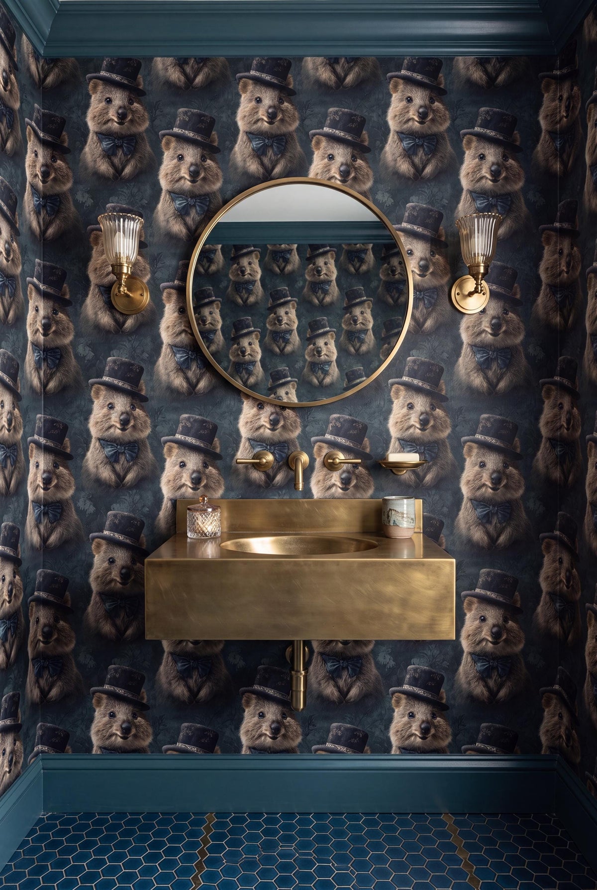 The Optimist: Dark Quokka Wallpaper