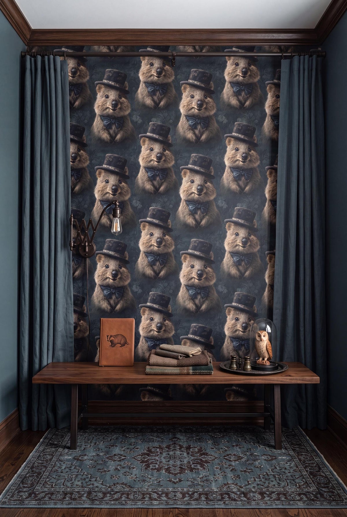 The Optimist wallpaper shown in a kids room