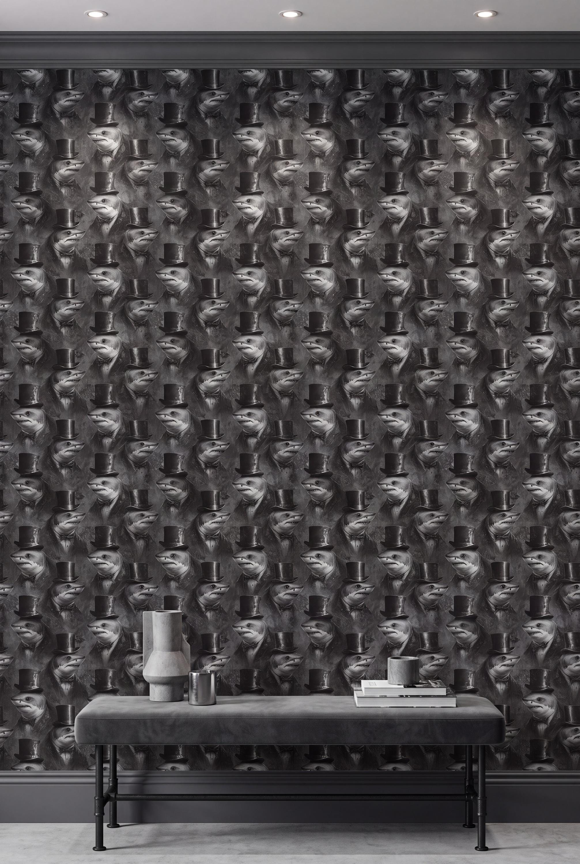 The Loan Shark wallpaper accent wall view
