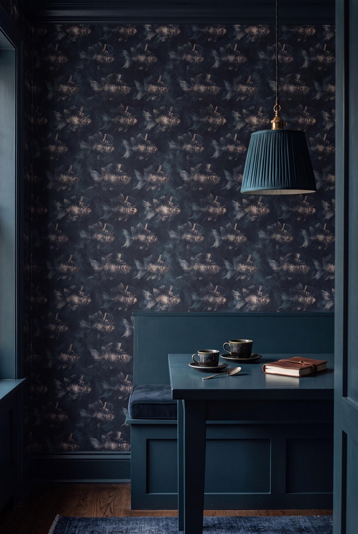The Dinner Guest: Victorian Piranha Wallpaper